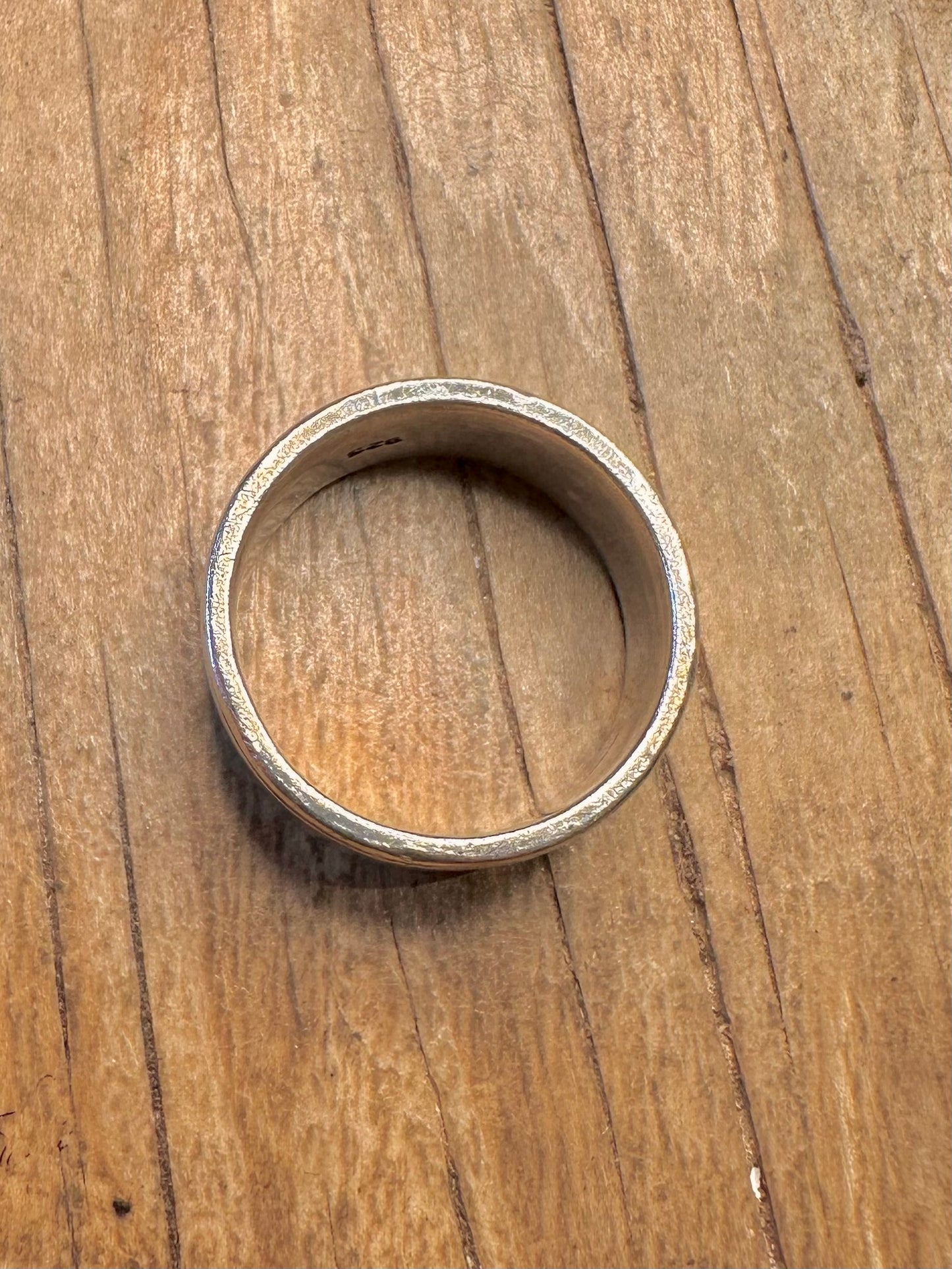 Vintage Thick Band 925 Sterling Silver Size U Ring