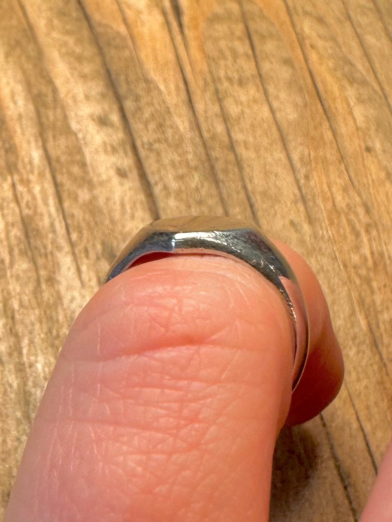Vintage Heart Signet 925 Sterling Silver Hallmarked Size H Ring
