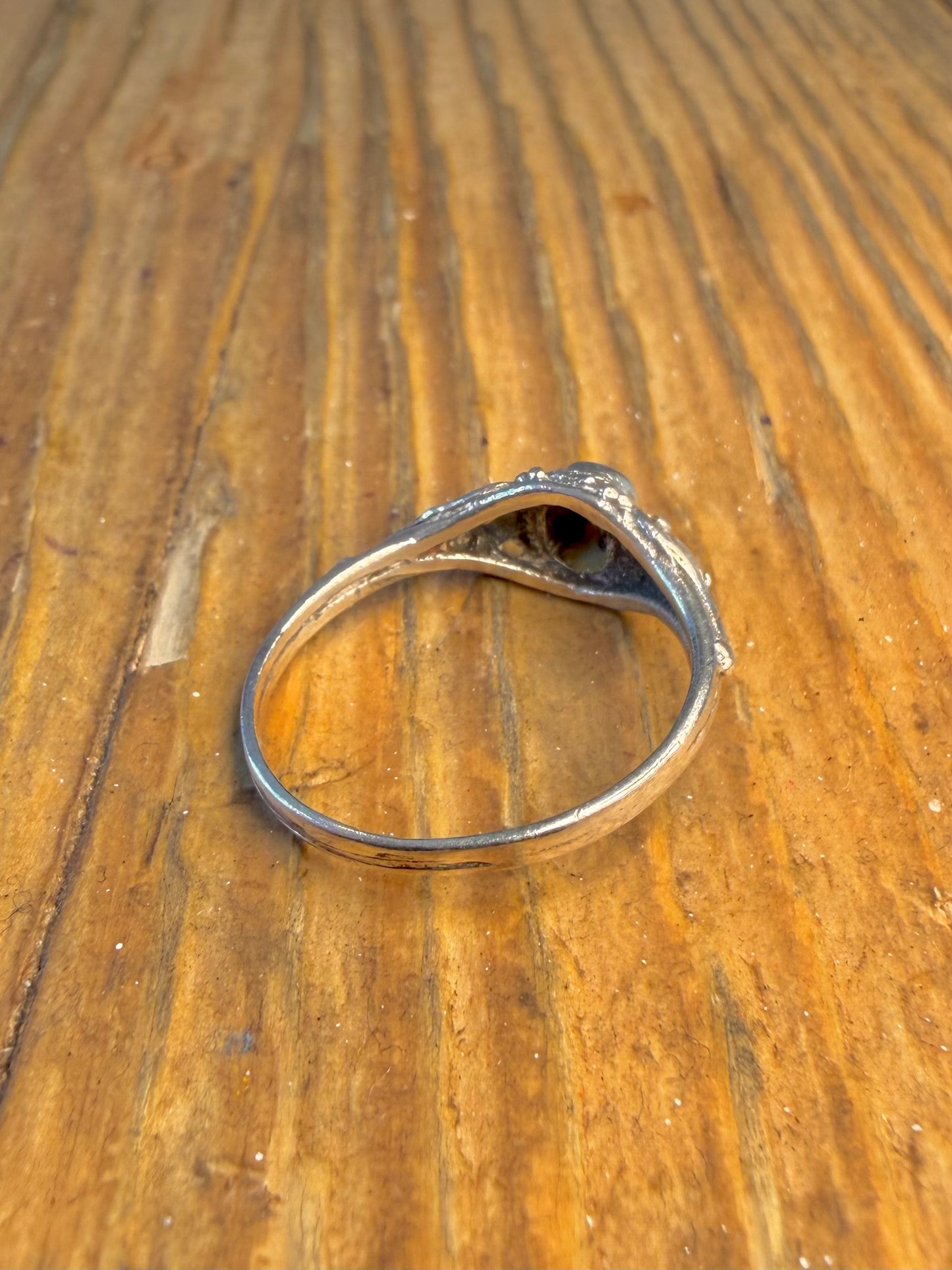 Ying and Yang Ornate Design 925 Sterling Silver Size P Ring