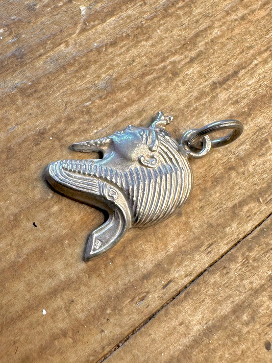 Egyptian Pharaoh Head 925 Sterling Silver Pendant