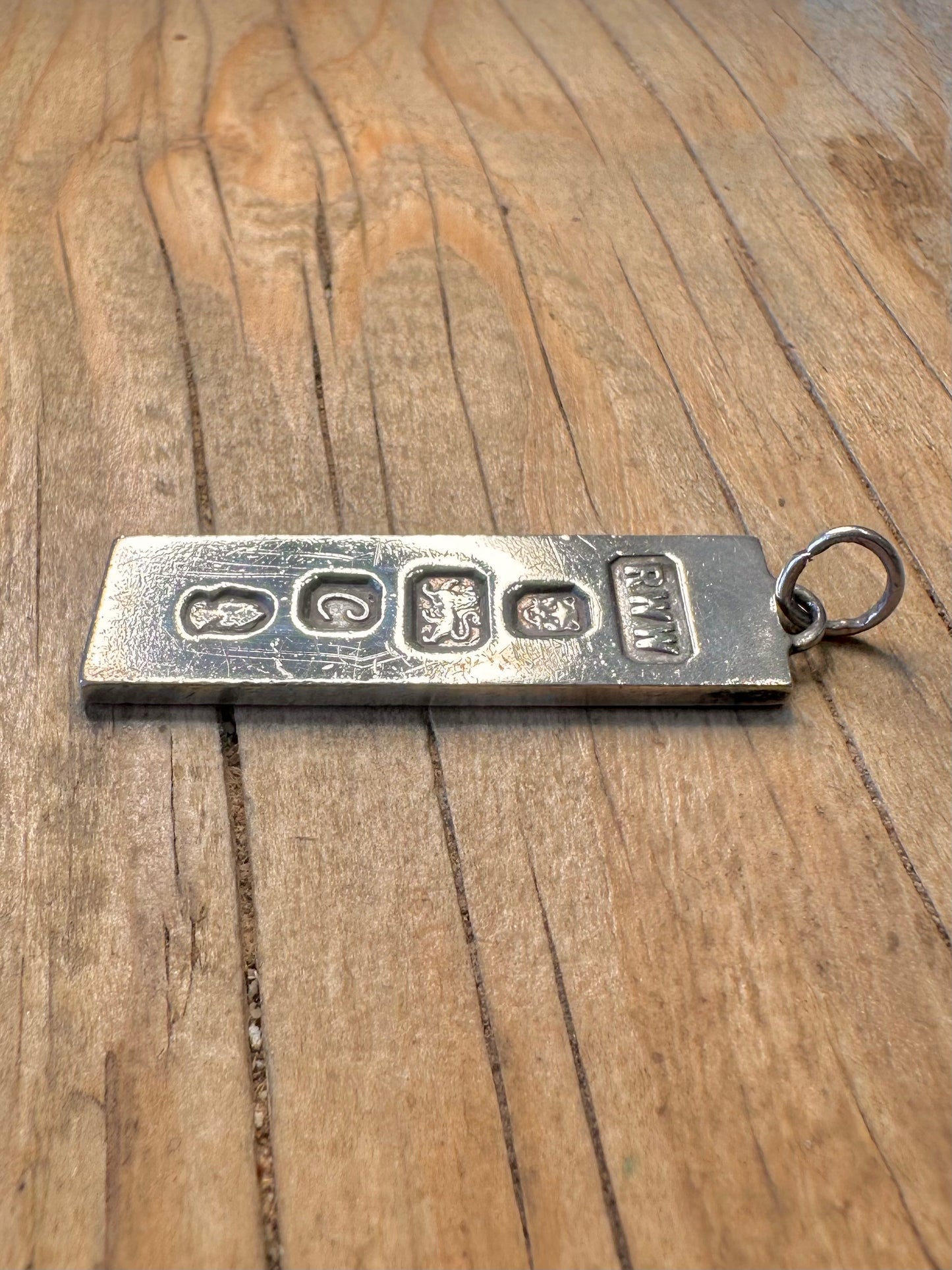Vintage 1977 Jubilee Barren-Hersteller RWW 925 Sterlingsilber Anhänger