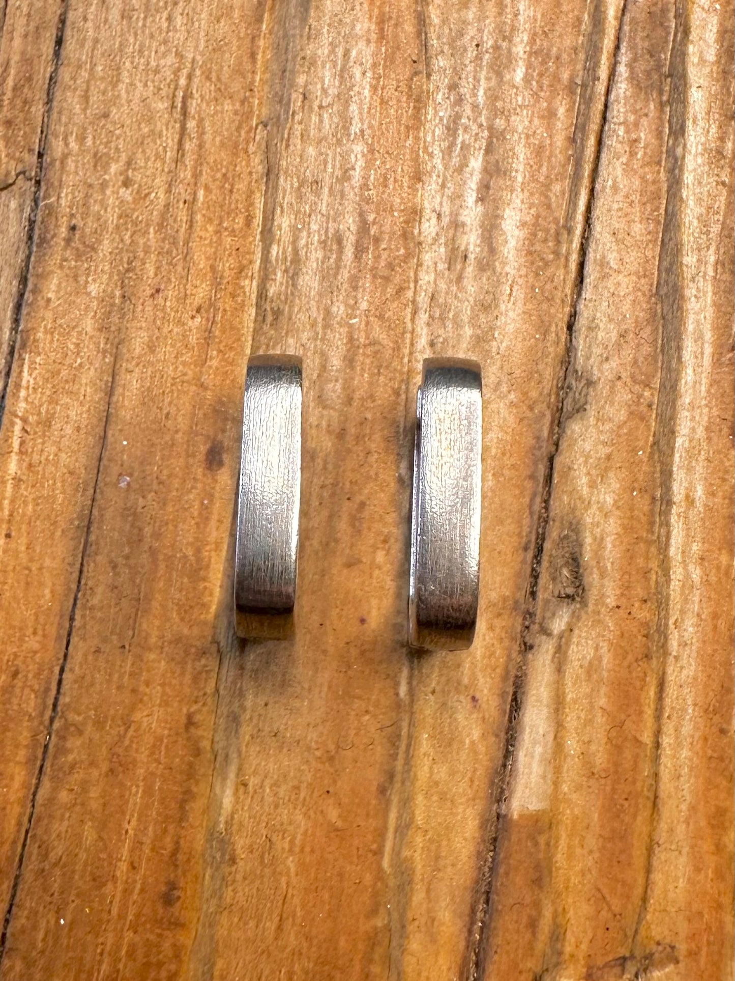 Contemporary Rectangle Huggie Hoops Maker Esprit 925 Sterling Silver Earrings