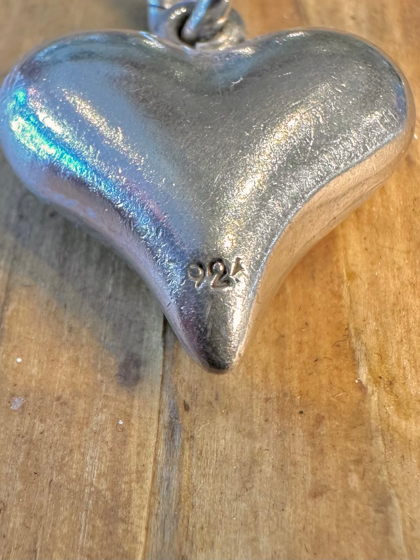 Puff Heart 925 Sterling Silver Pendant