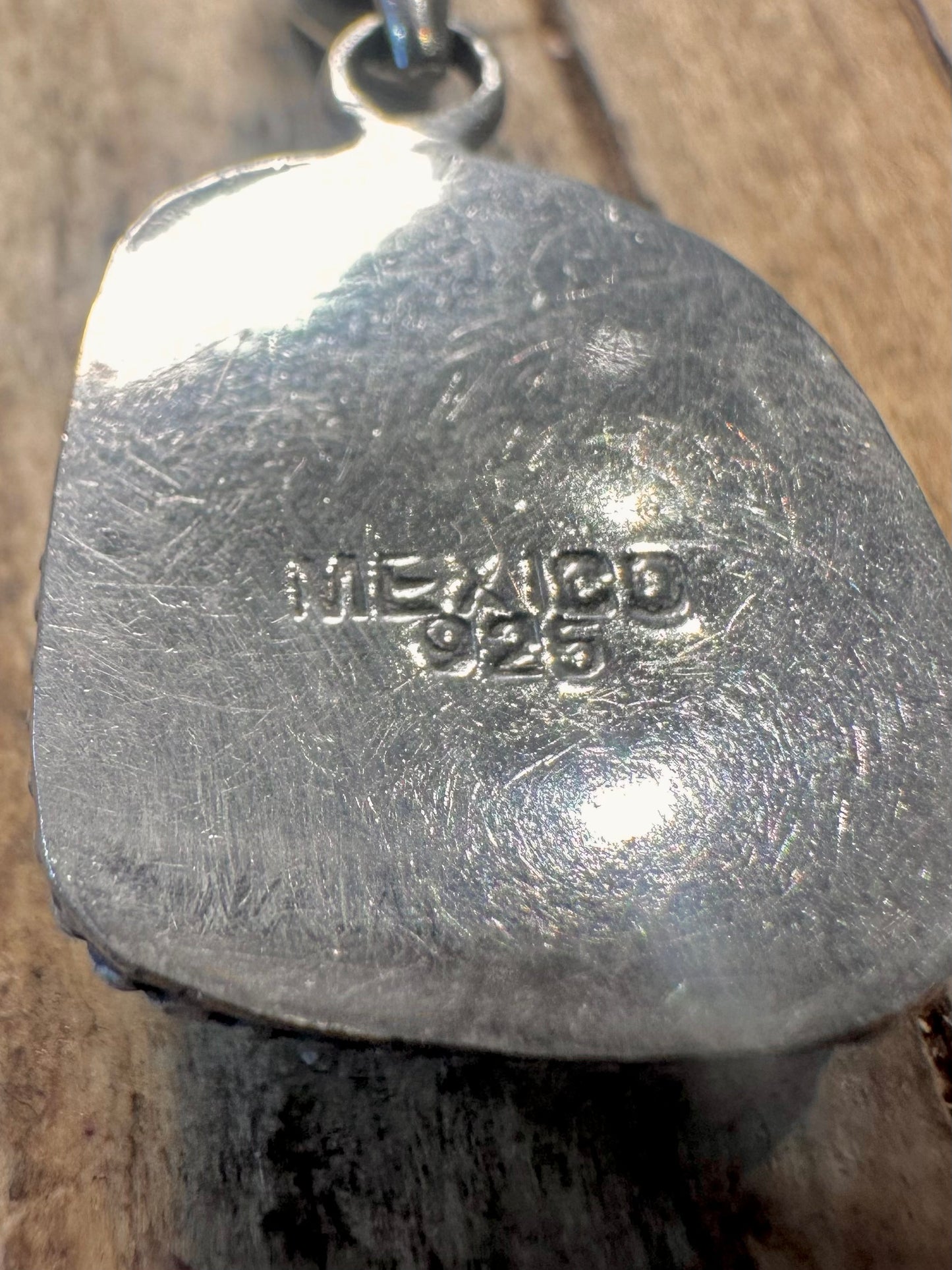 Türkise Seilumrandung Mexiko 925 Sterlingsilber Anhänger
