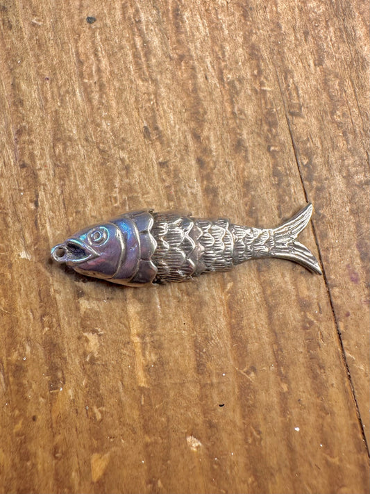 Articulated Moving Fish 925 Sterling Silver Pendant