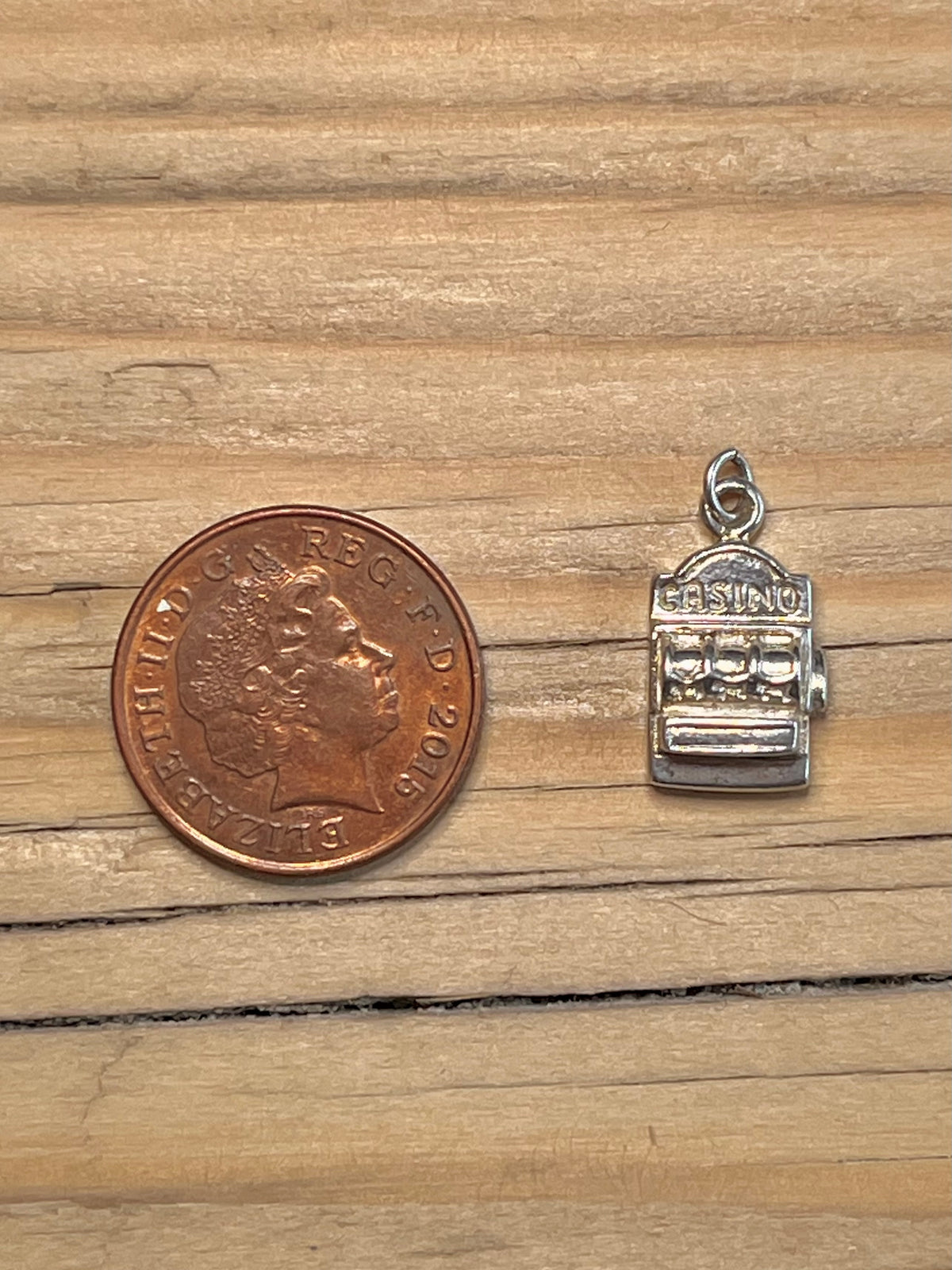 Small Casino Slot Machine GATHA 925 Sterling Silver Pendant