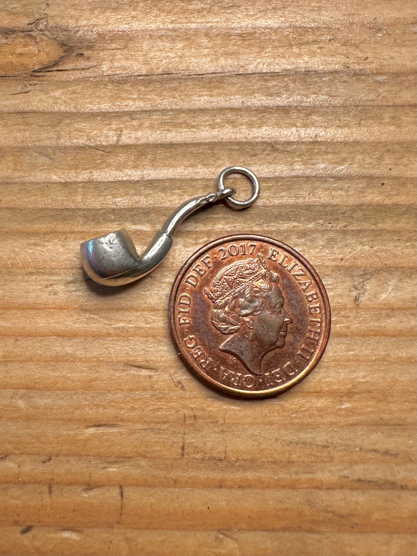 Pipe 925 Sterling Silver Charm Pendant