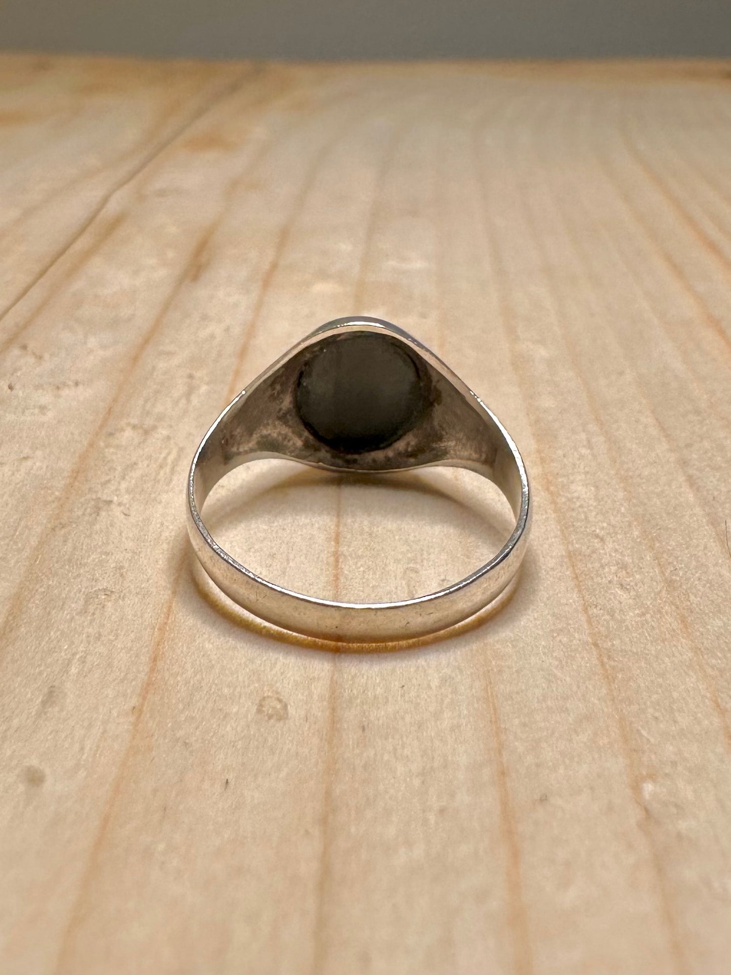 Onyx Signet 925 Sterling Silver Size O Ring