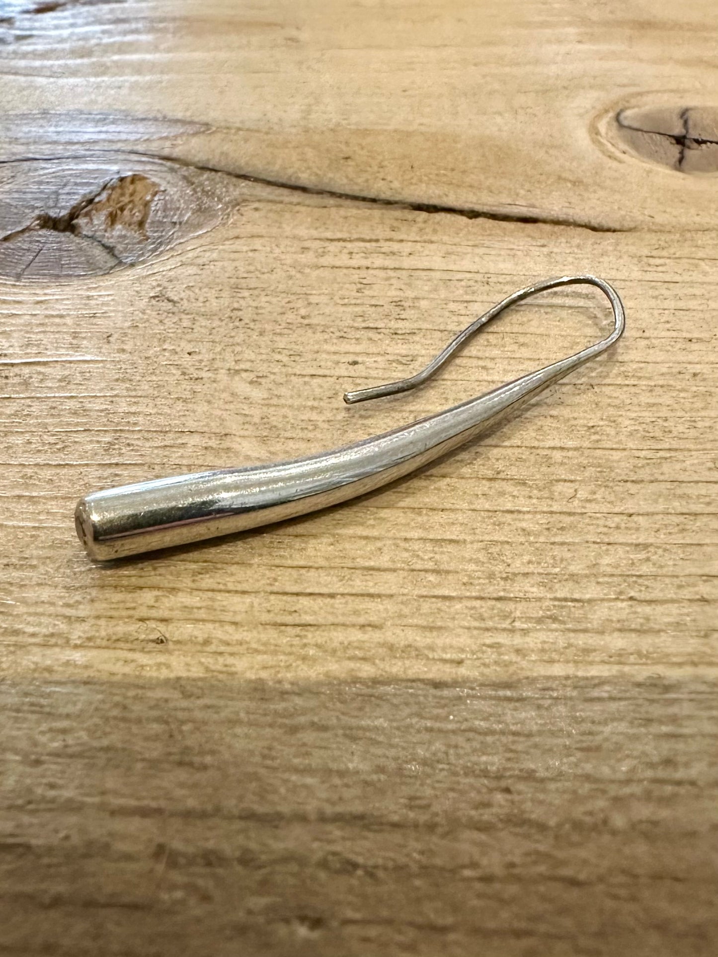 Modernist Long Bar 925 Silver Earrings