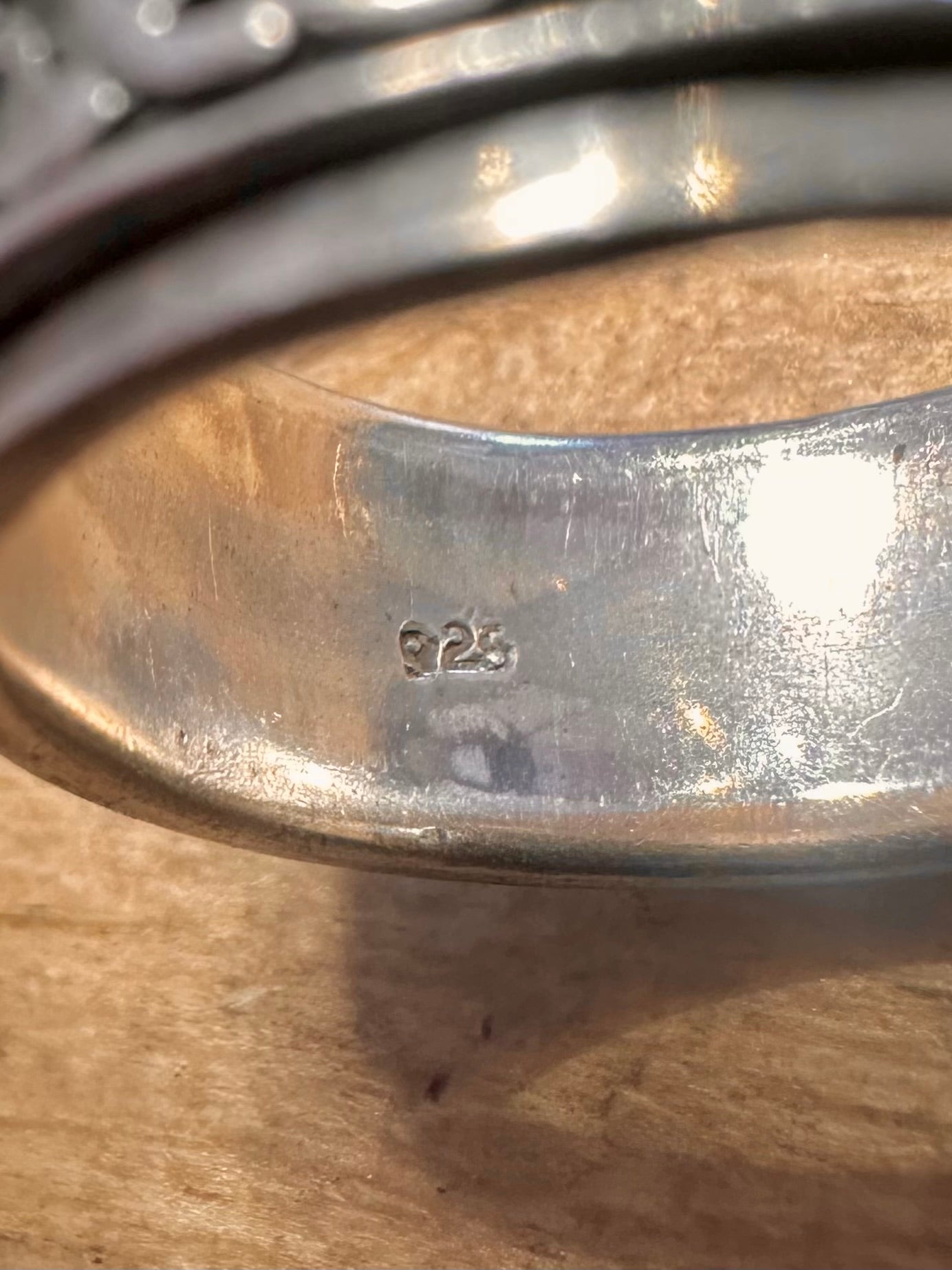 Vintage Celtic Spinner 925 Silver Size V1/2 Ring
