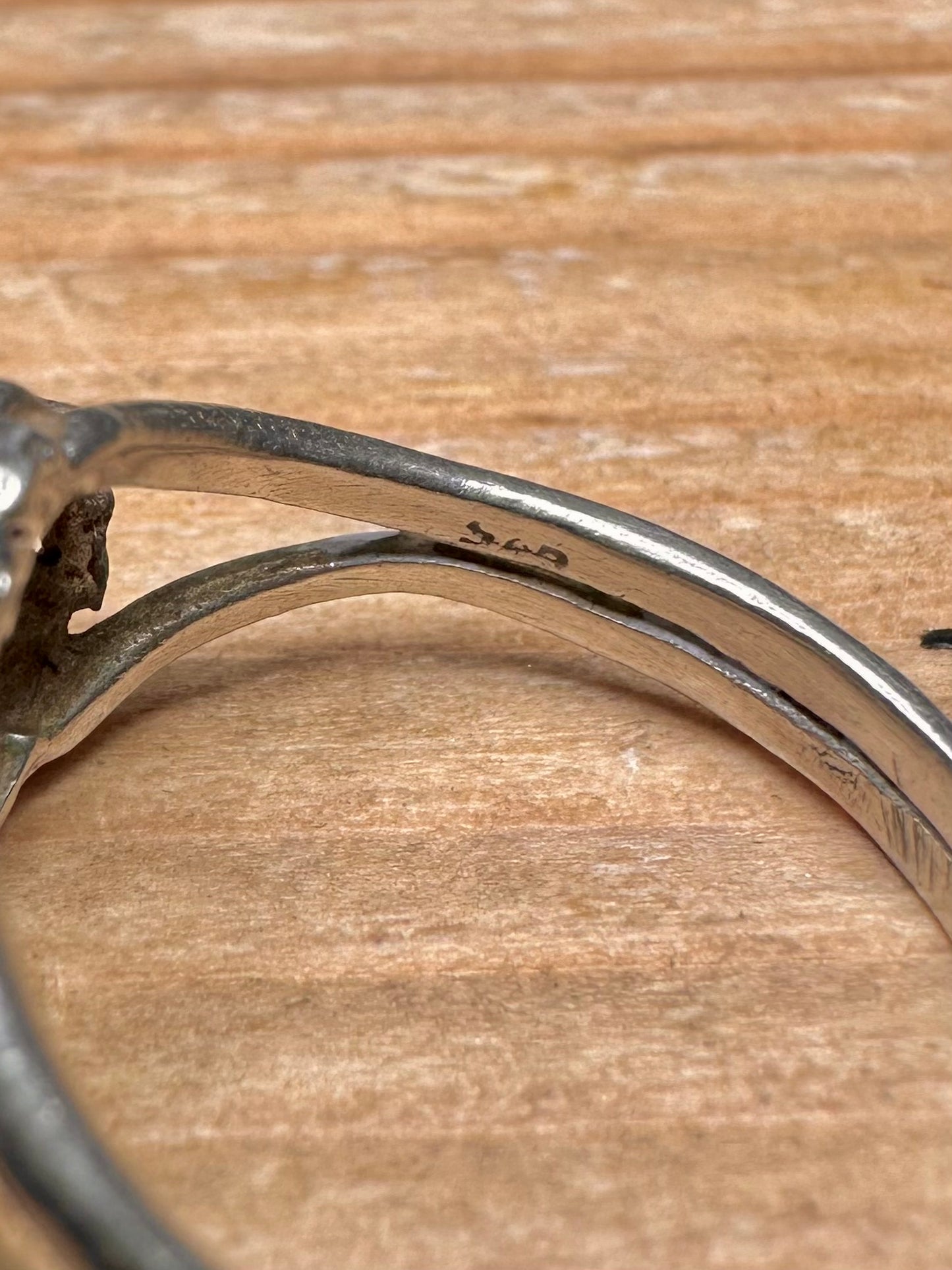 Brutalist Moss Agate Ball 925 Sterling Silver Size O1/2 Ring