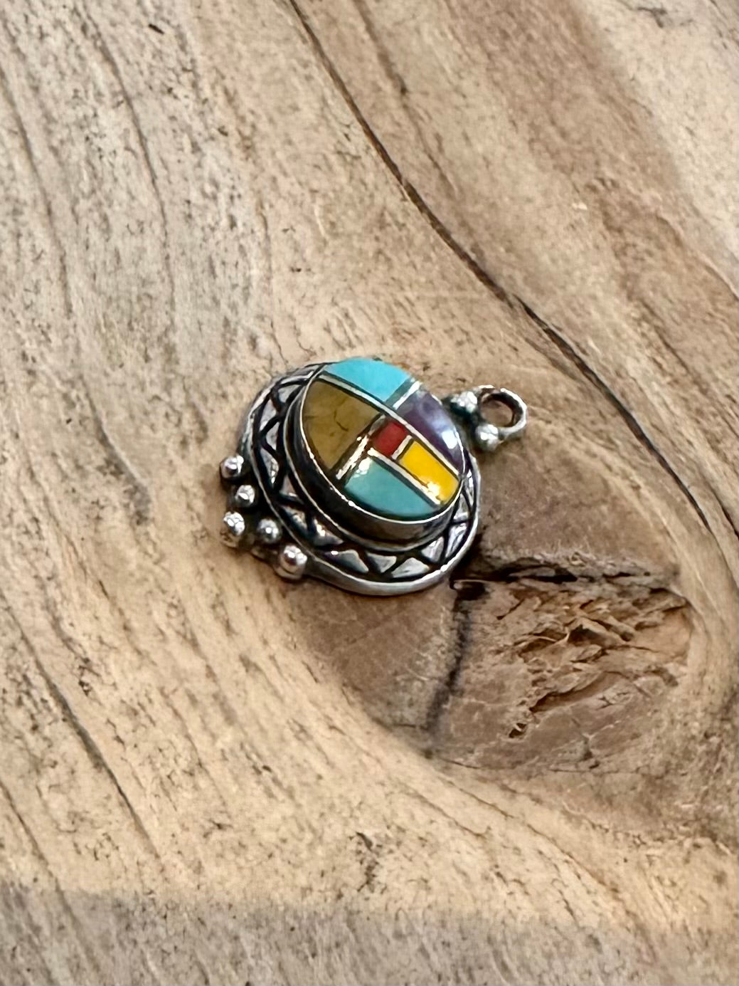 Vintage American Navajo 925 Silver Pendant