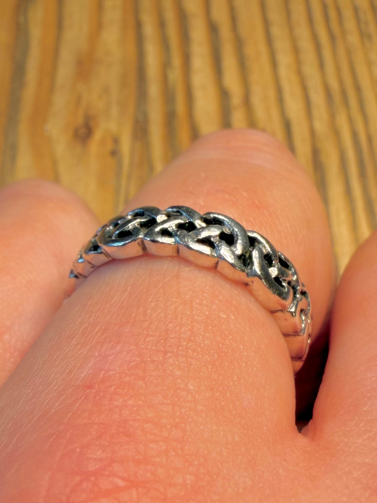 Celtic Band 925 Sterling Silver Size T1/2 Ring