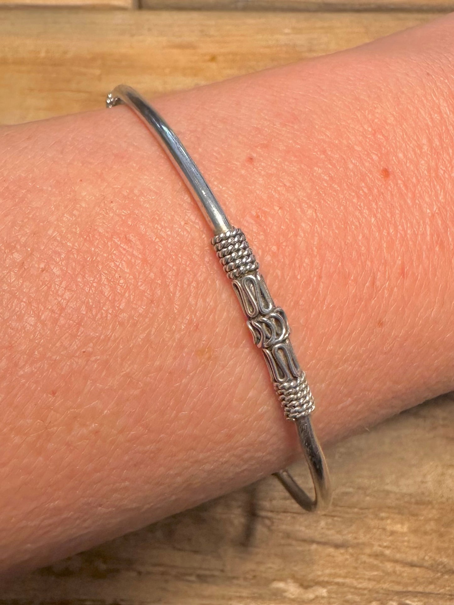Vintage Tribal 925 Silver Bangle