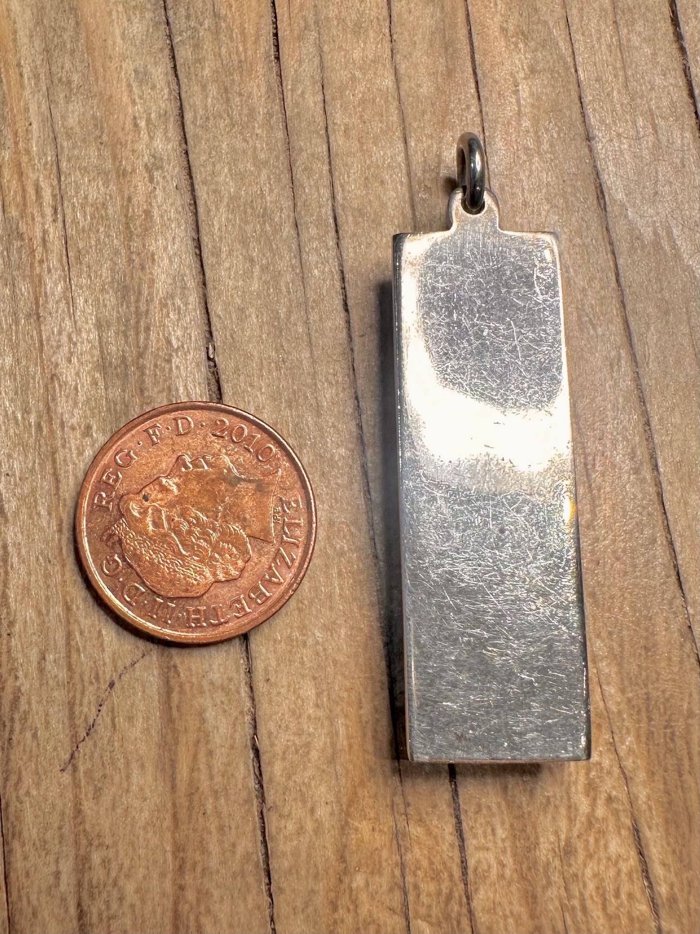 Vintage 1977 Ingot 925 Sterling Silver Pendant