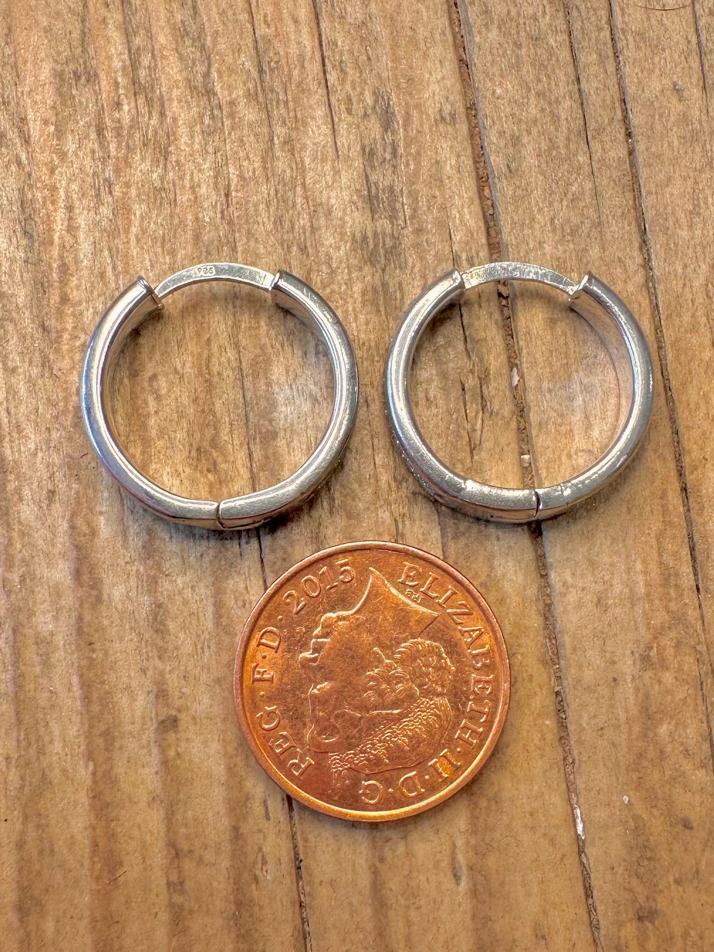 Glitzer-Creolen aus 925er Sterlingsilber