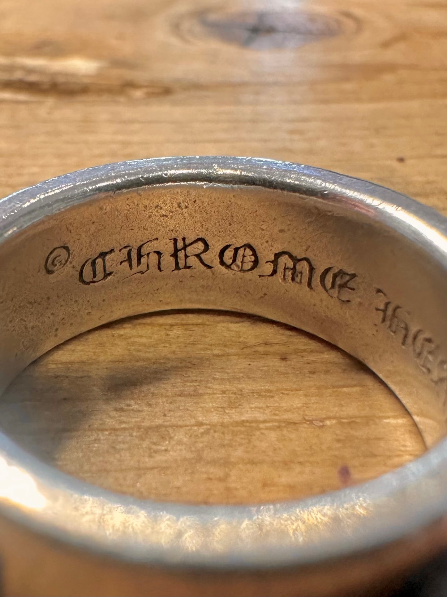 CHROME HEARTS 2000 Narrow Vine Band 925 Silver Size Q1/2 Ring