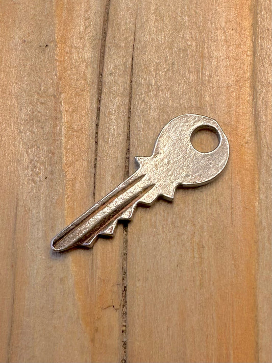 Vintage Key 925 Sterling Silver Charm Pendant