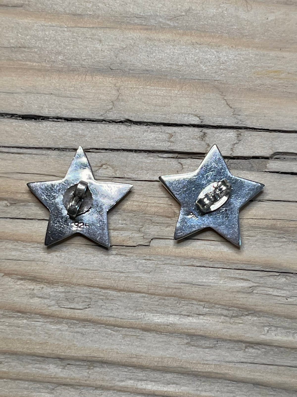 Star Shaped 925 Sterling Silver Stud Earrings
