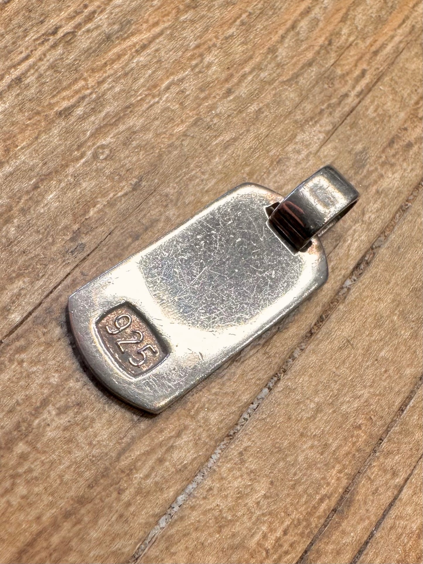 Vintage Hundemarke 925 Sterling Silber Anhänger