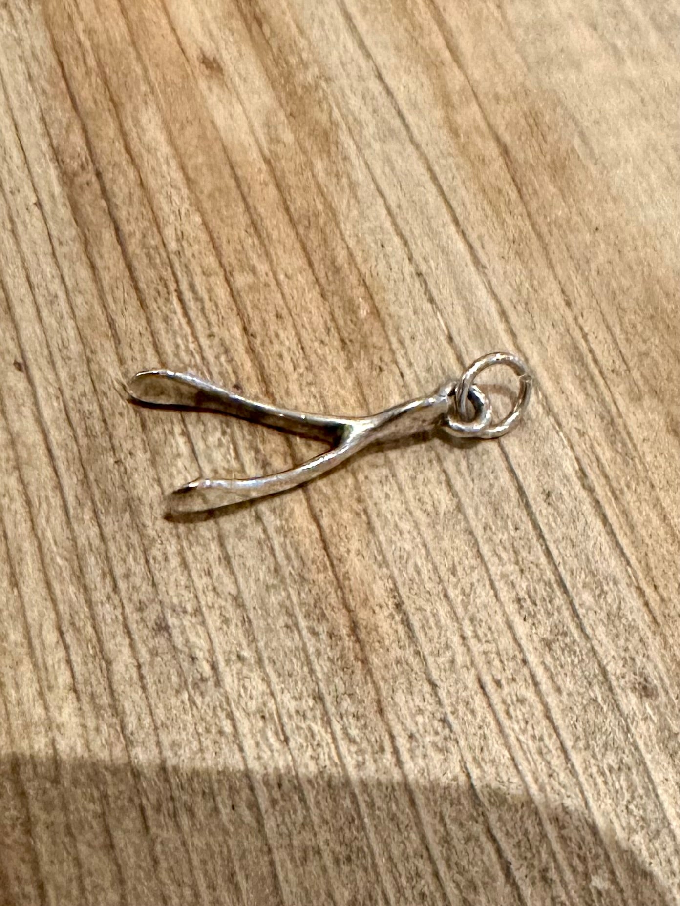 Vintage Wishbone 925 Silver Pendant