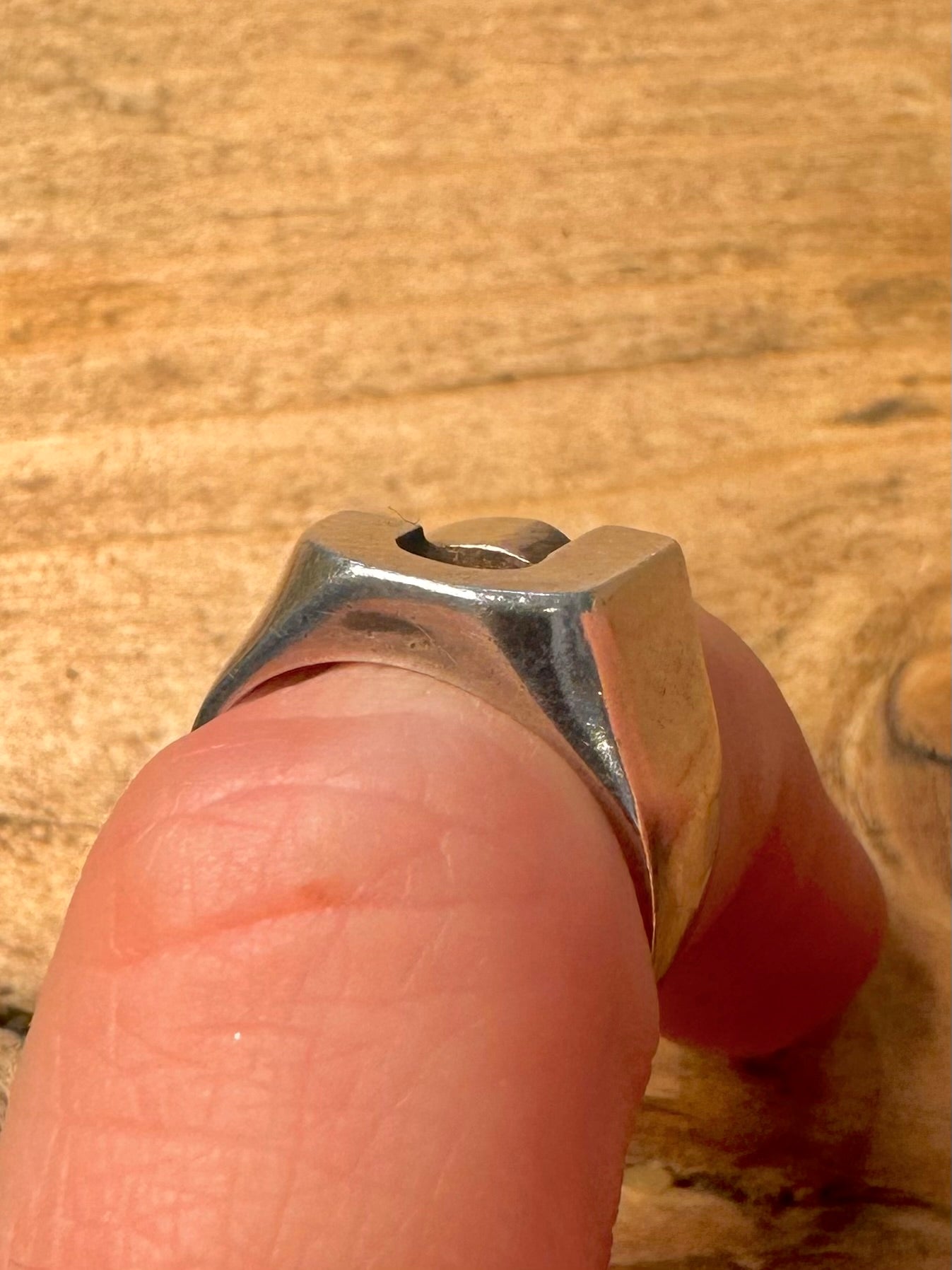 Vintage 1974 Letter J 925 Silver Size I Ring