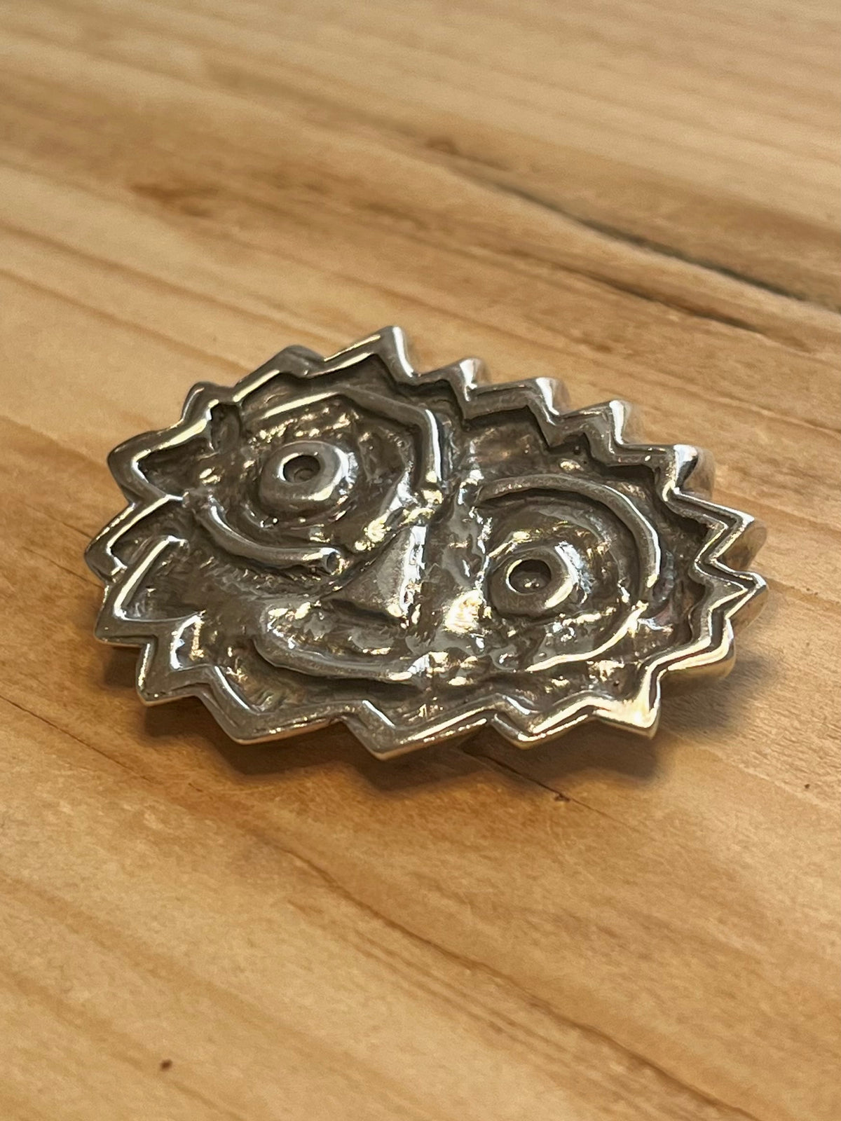 Abstract Smiling Face 925 Sterling Silver Pendant