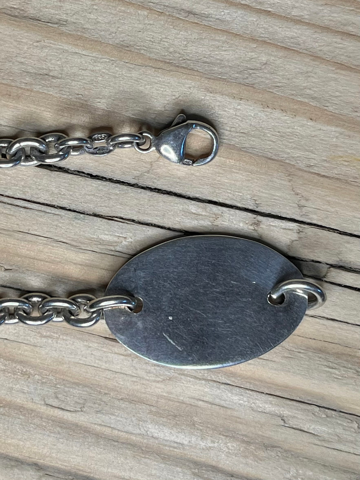 Oval Disk Belcher Link 925 Sterling Silver 20 Inch Necklace