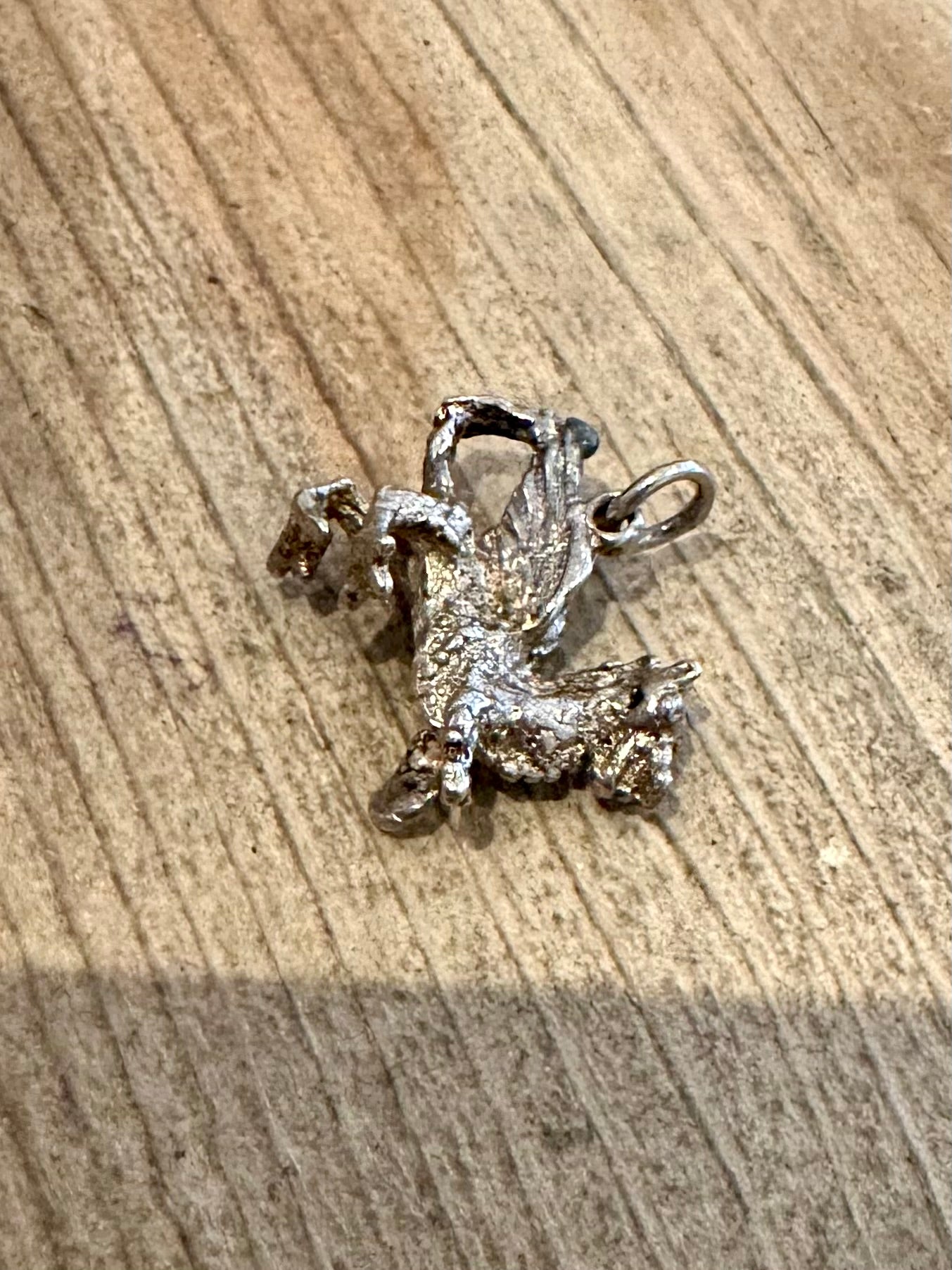 Vintage Welsh Dragon 925 Silver Charm Pendant