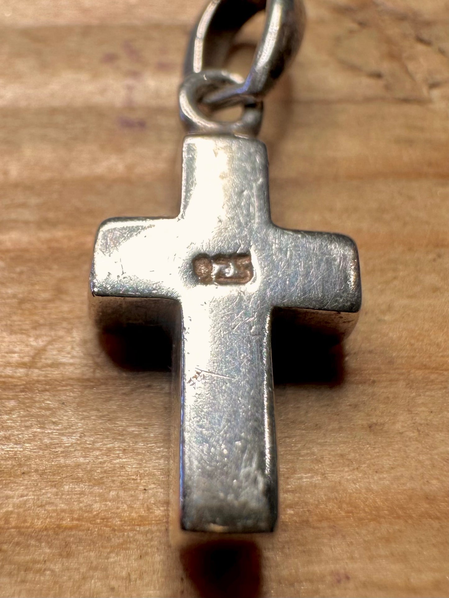 Vintage Turquoise Cross 925 Sterling Silver Pendant