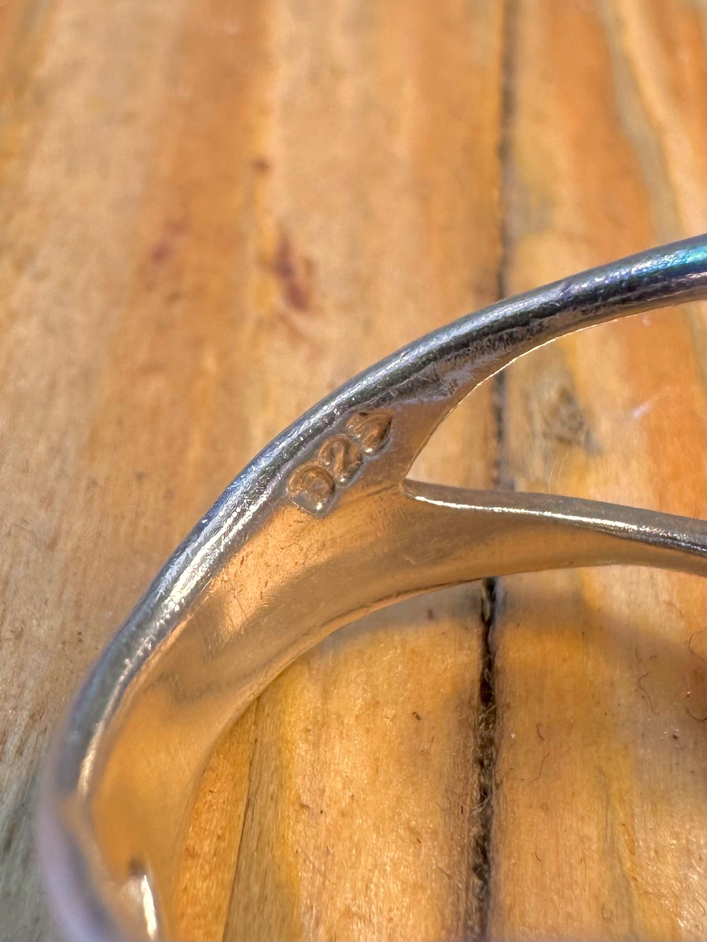 Modernist Vertical Bars 925 Sterling Silver Size P Ring