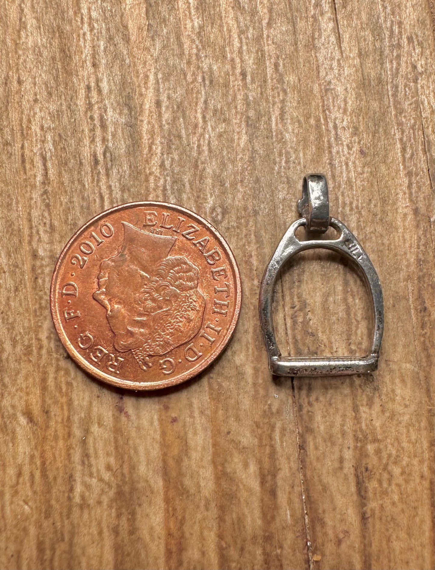 Vintage Stirrup Buckle 925 Sterling Silver Pendant