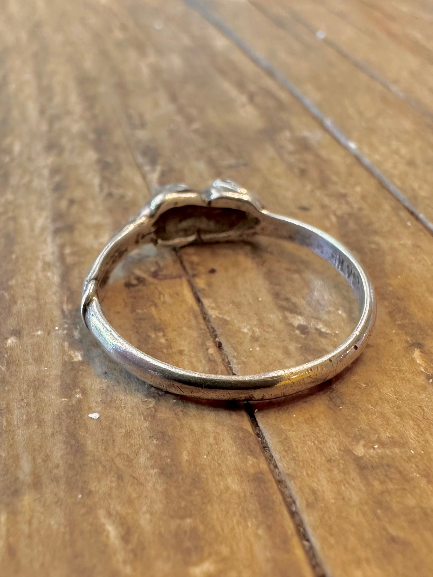 Small Mouse 925 Sterling Silver Size N Ring