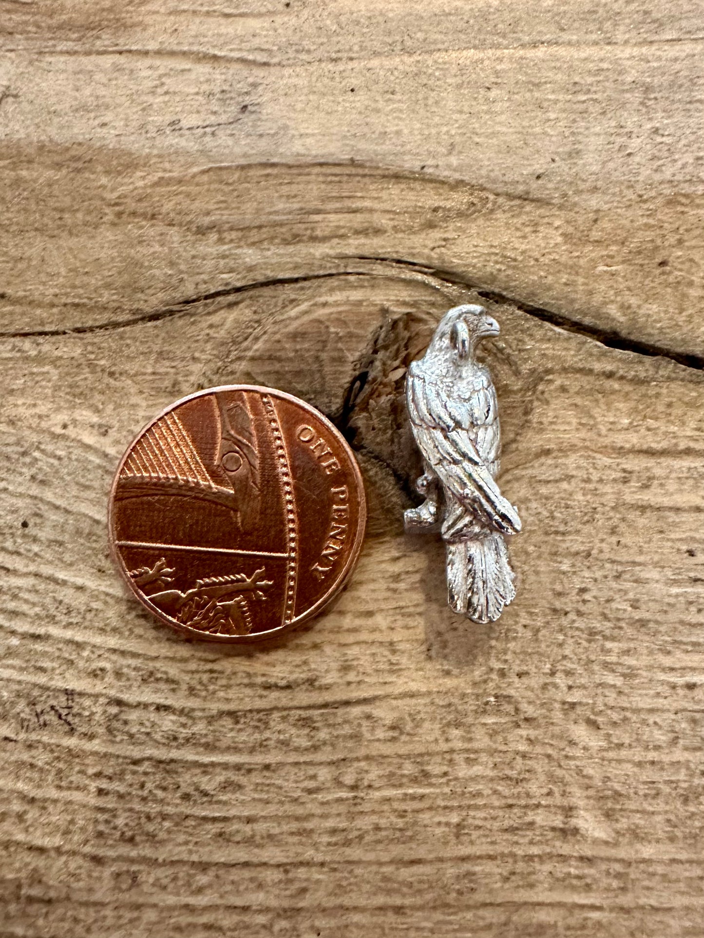 Vintage Eagle Solid 925 Silver Charm Pendant