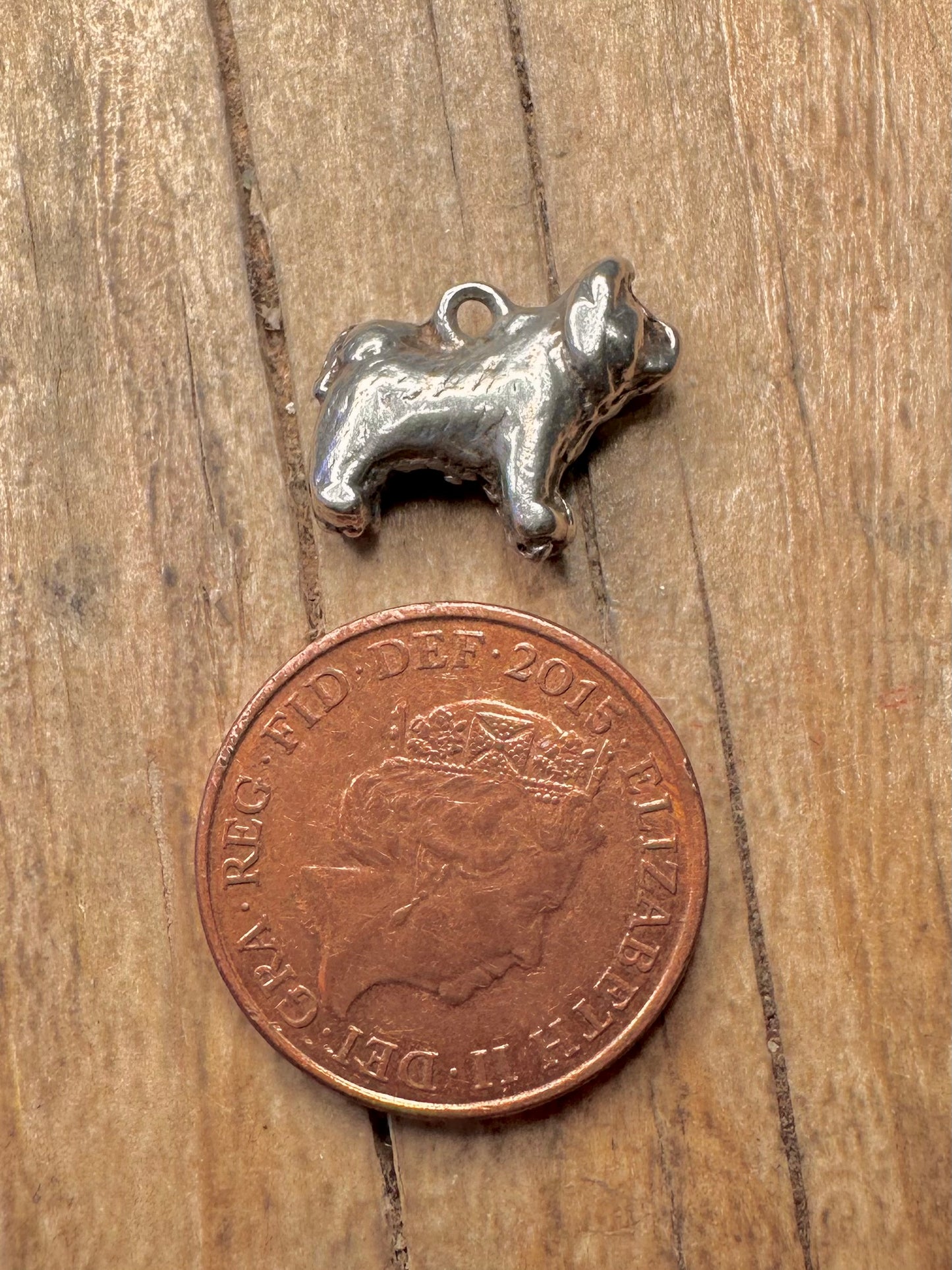 Vintage Chu Chu Dog 925 Sterling Silver Charm Pendant