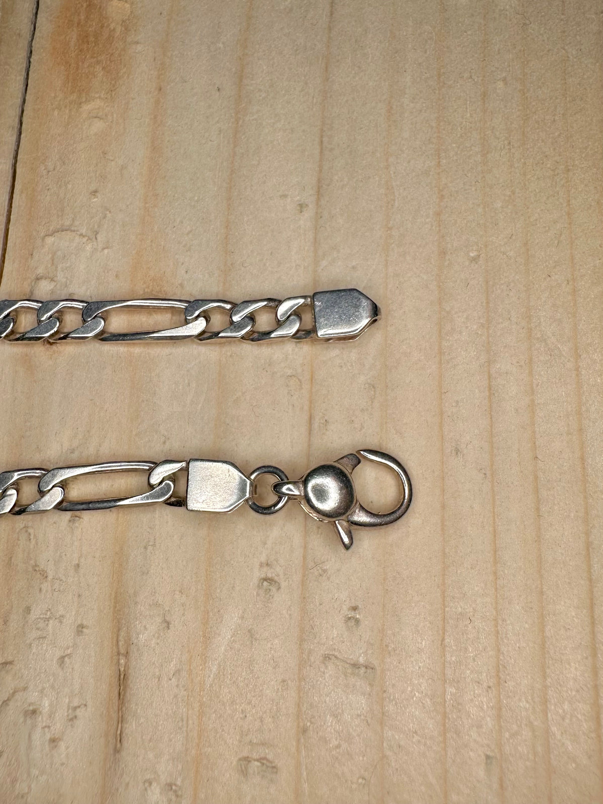 Figaro Identity 925 Sterling Silver 6.75 inch Bracelet