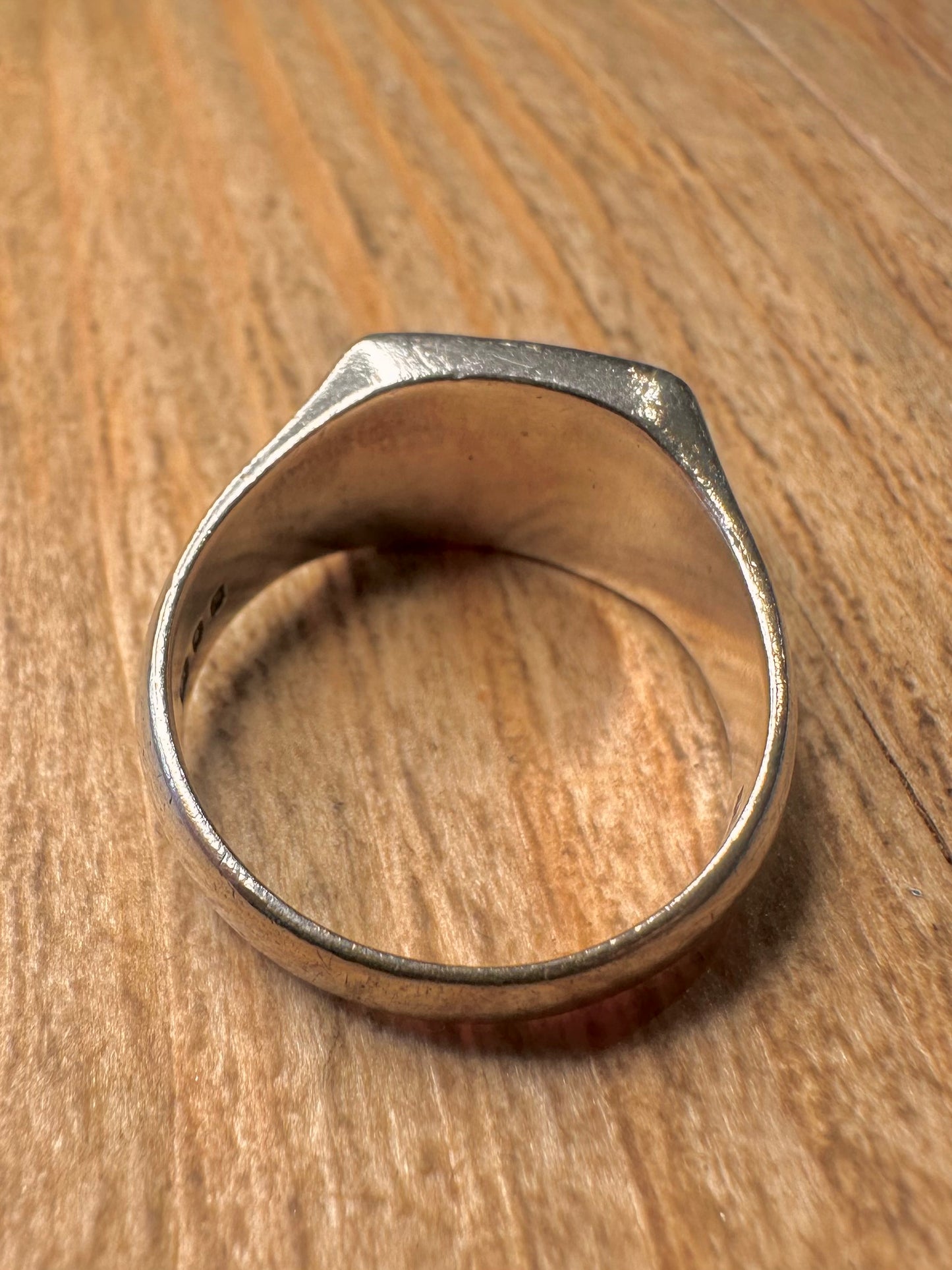 Vintage 1970 Lion Crown Symbol 925 Sterling Silver Size T Ring