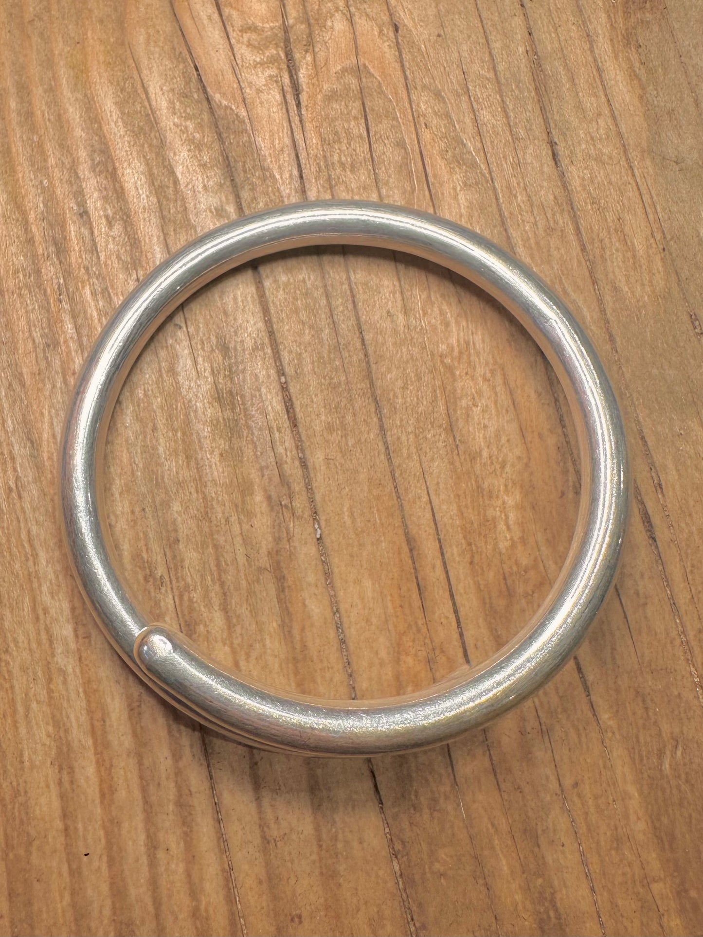 Modernist Overlapping 925 Sterling Silver Bangle