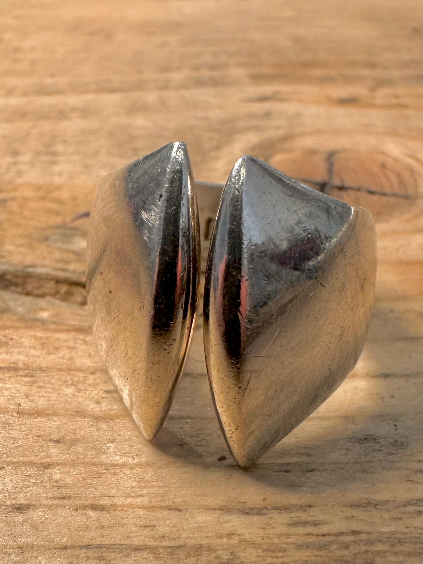 Abstract Modernist 925 Silver Size P1/2 Ring