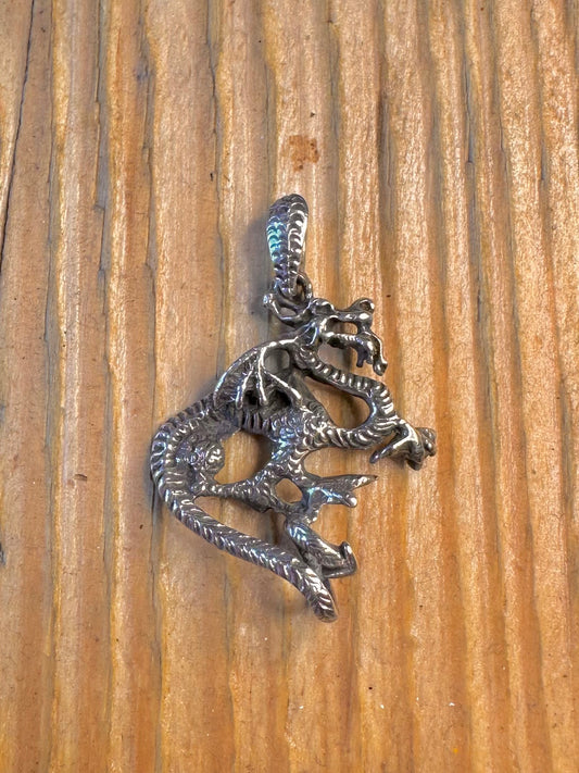Dragon Intricate Detail 925 Sterling Silver Pendant