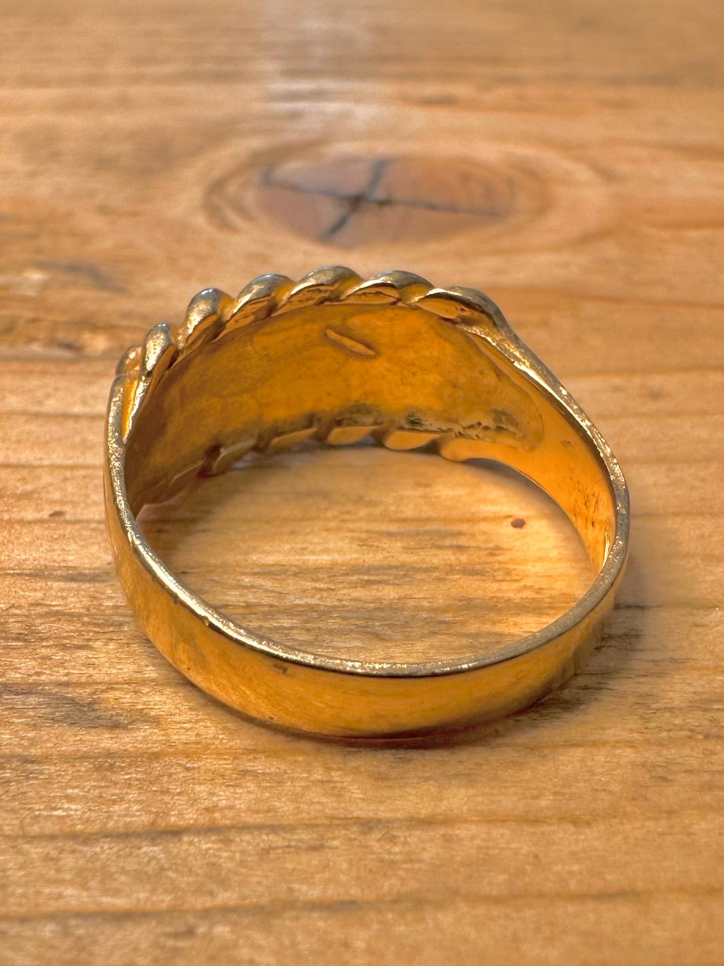 Vintage 1982 9ct Gold Keepers Size O Ring