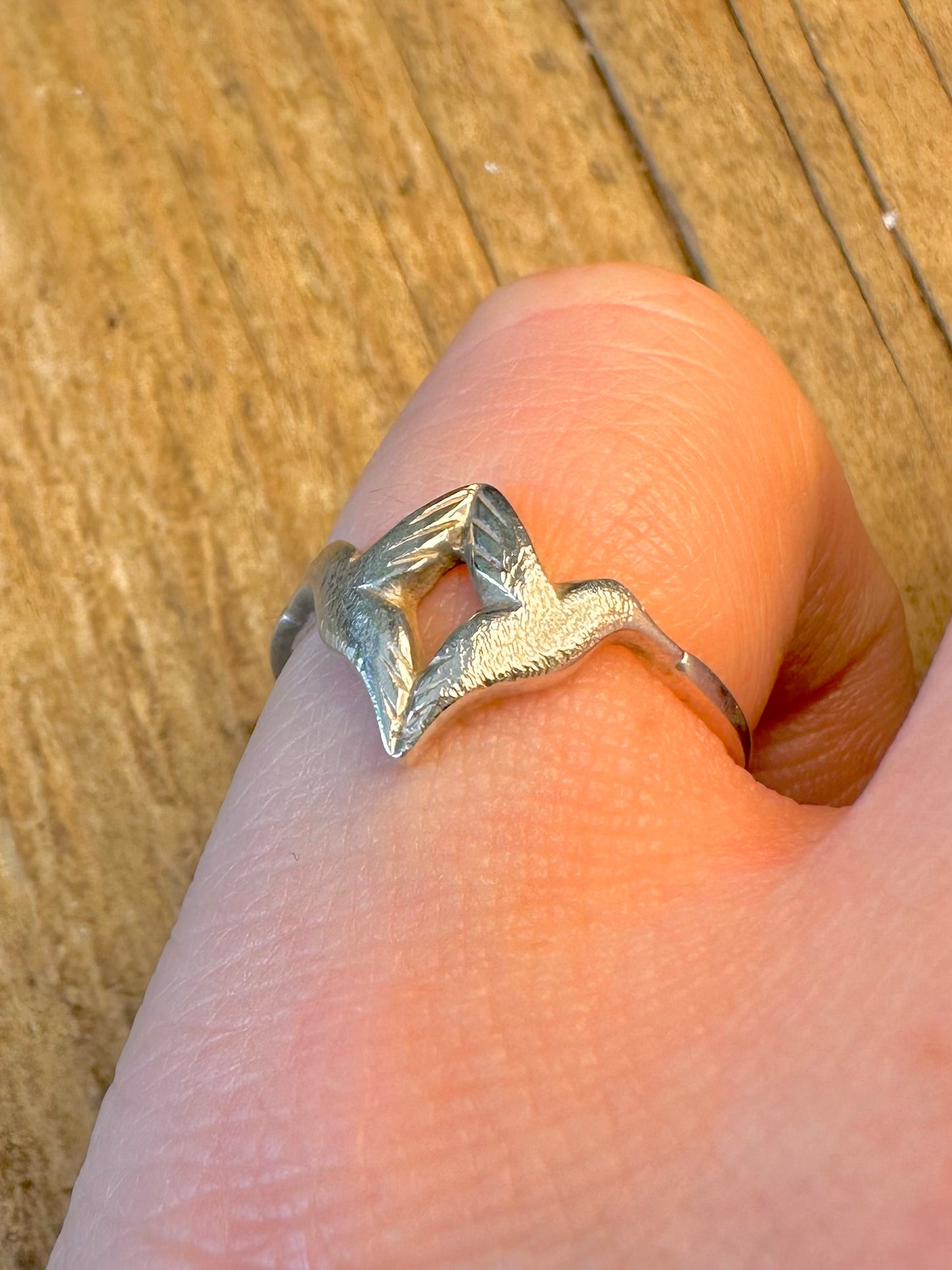 Two Humming Birds 925 Sterling Silver Size L1/2 Ring