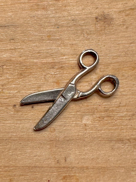 Vintage Scissors 925 Silver Charm Pendant