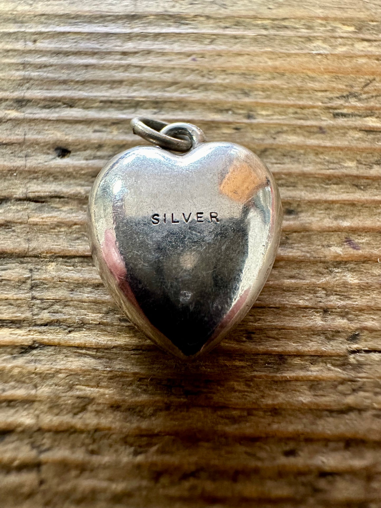 Vintage Heart Engraved 925 Silver Pendant