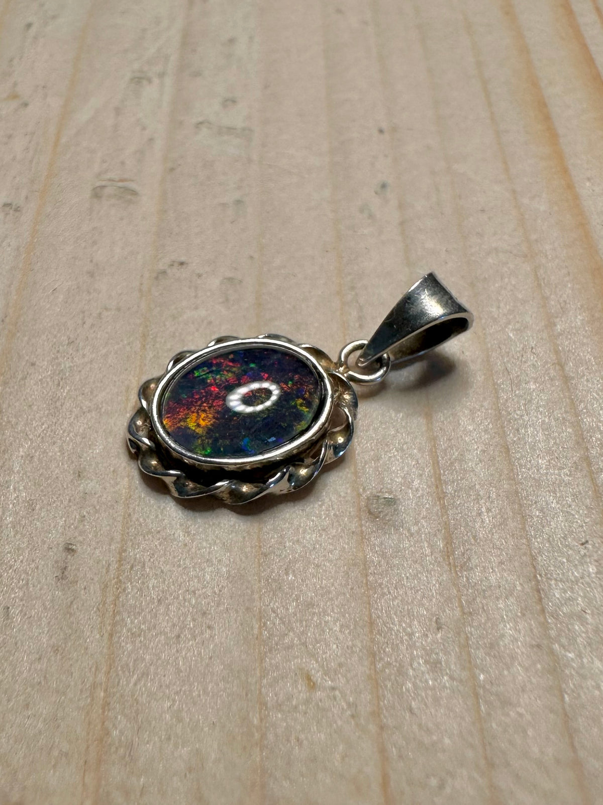 Black Opal 925 Sterling Silver Pendant