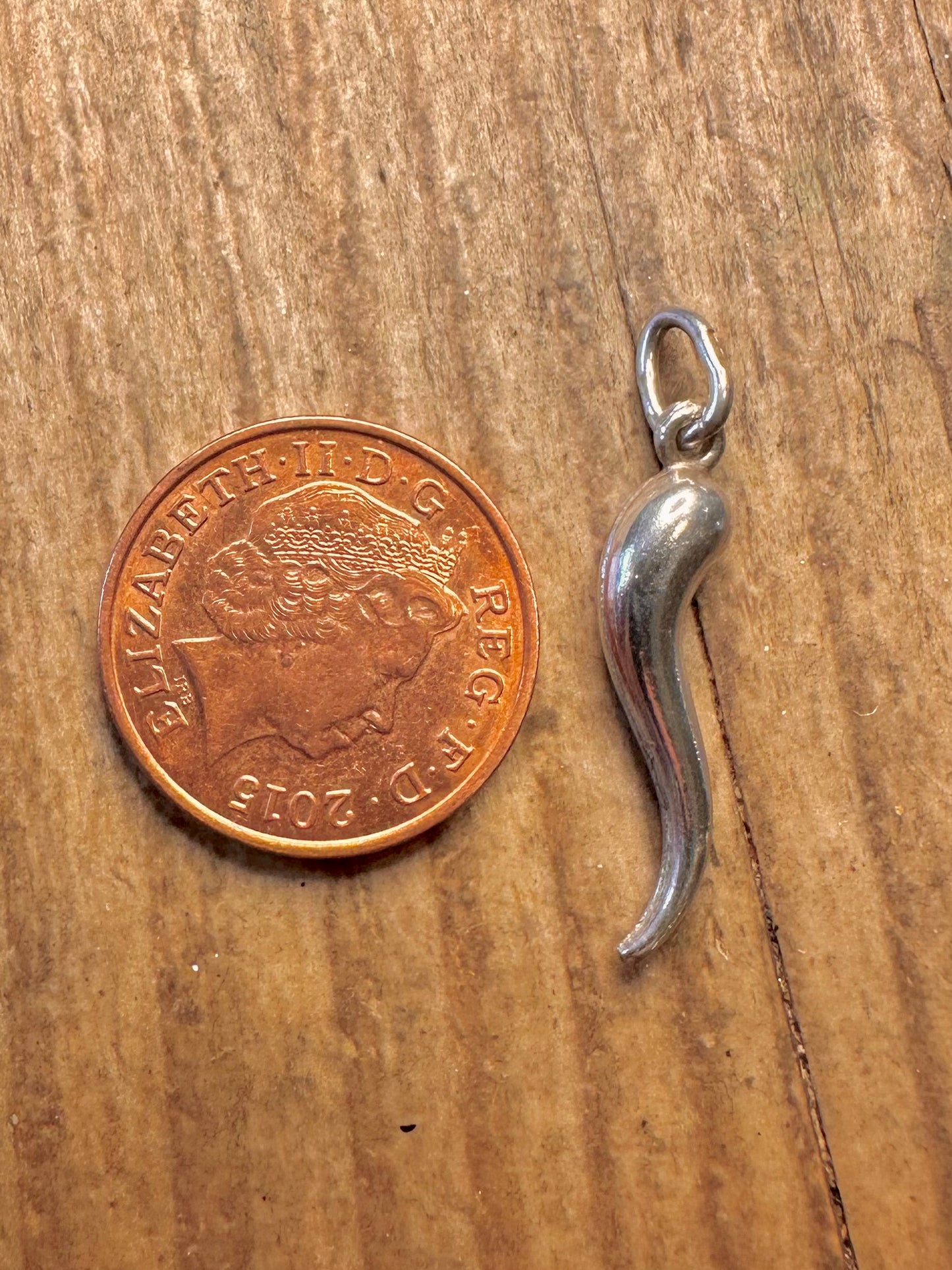 Horn Cornicello 925 Sterling Silber Anhänger