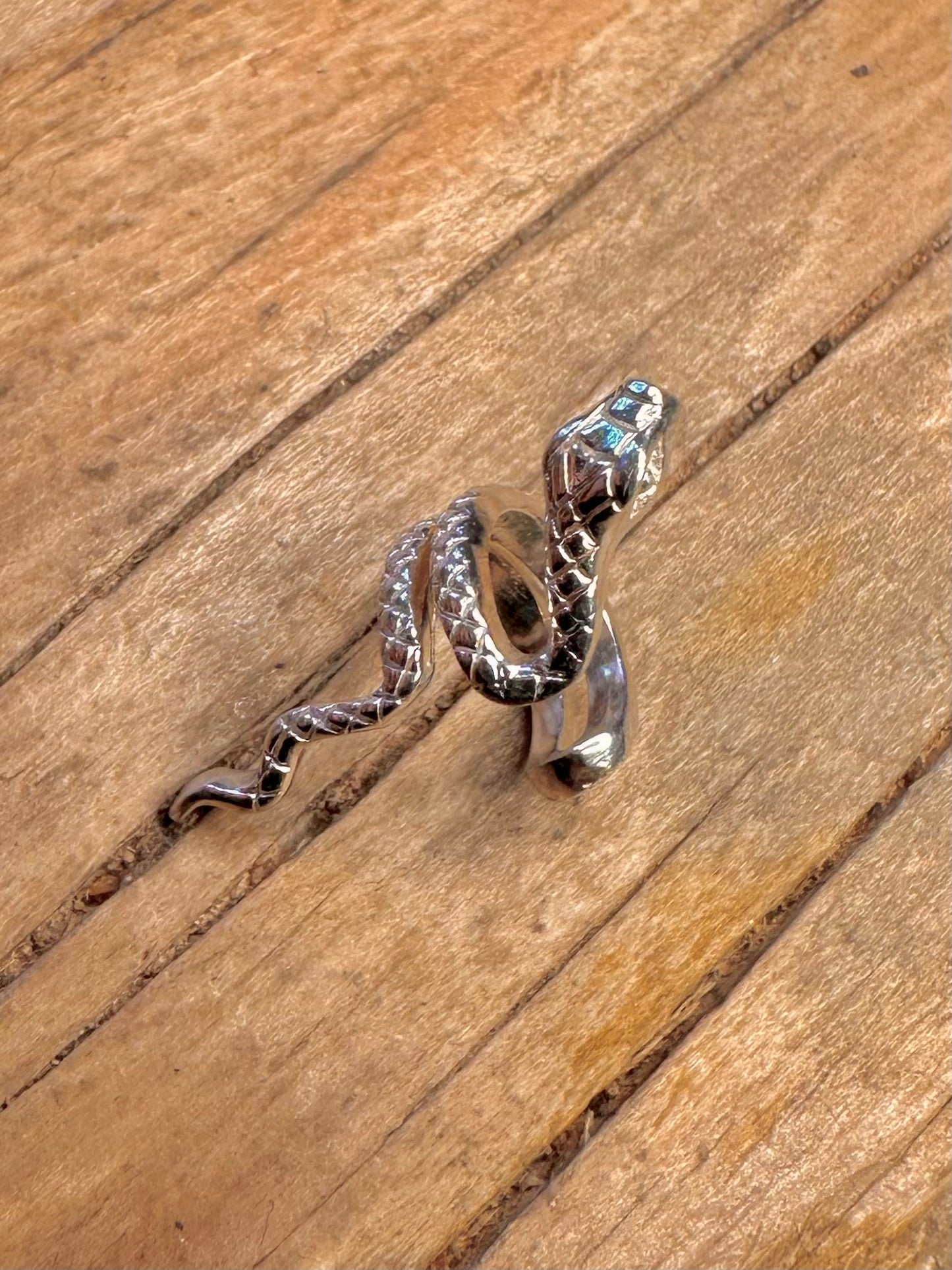 Modern Snake Ear Cuff 925 Sterling Silver Earrings
