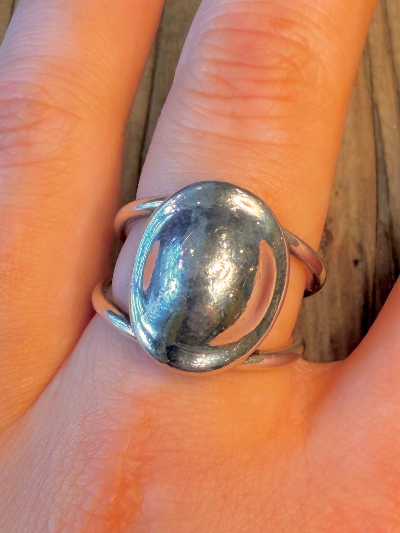 Modernist 2008 Dome Split Band RLM Studio QVC 925 Sterling Silver Size T1/2 Ring
