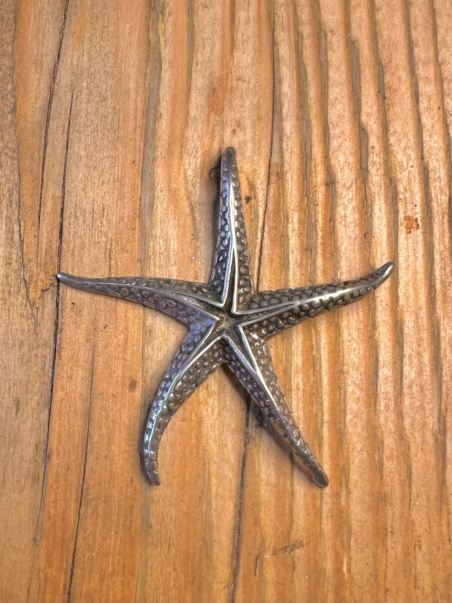 Large Star Fish Detailed 800 Silver Pendant