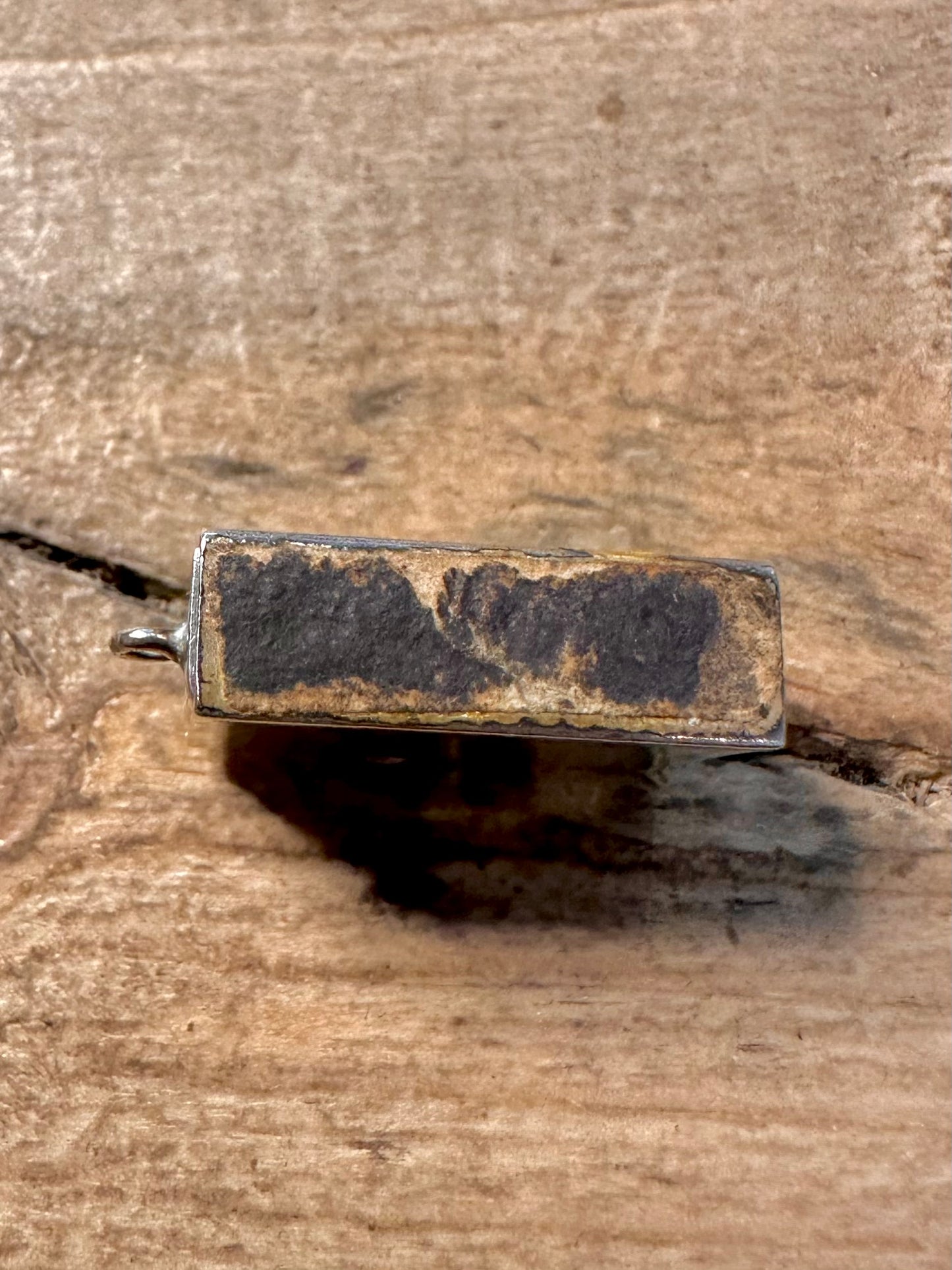 Vintage British Made Match Box with Match Silver Charm Pendant